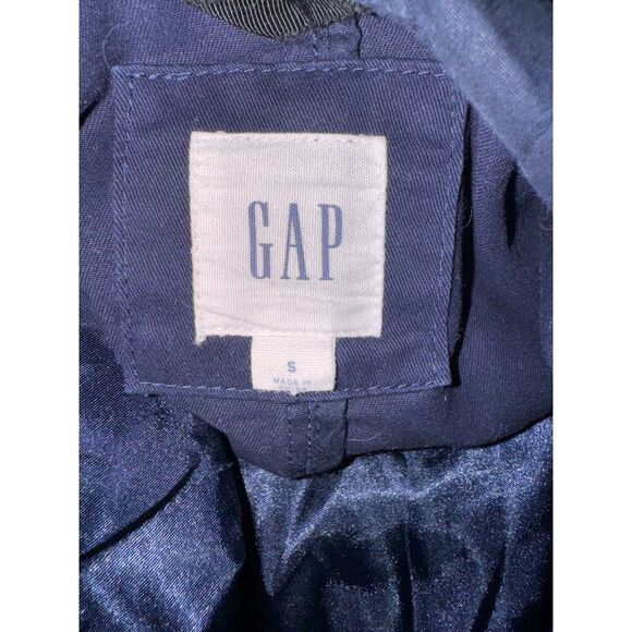 Gap 2 in 1 Parka Chore Coat Jacket Lake Blue Hood Small Removable Liner Women - Picture 5 of 5